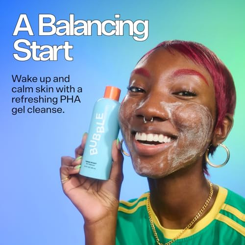 Bubble Skincare Fresh Start Gel Cleanser Gentle Exfoliating Face Wash for Oily Skin Formulated with Aloe Vera Juice Caff