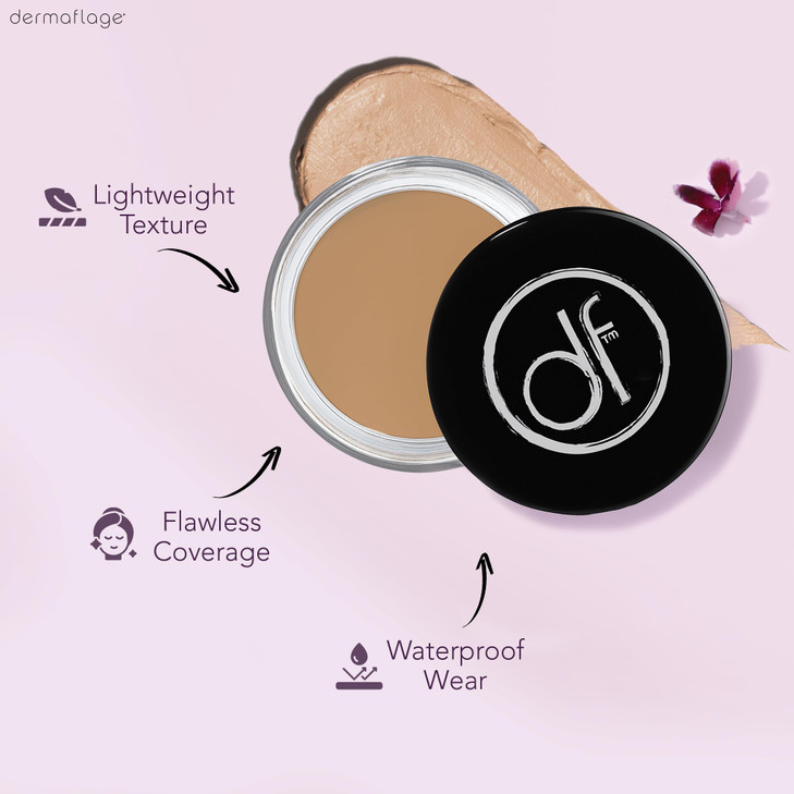 Waterproof Concealer Cream Full Coverage Waterproof Makeup Color Match Promise by Dermaflage 6g