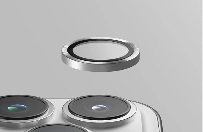 UNIQ OPX ALUMINIUM SHIMMERY CAMERA LENS PROTECTOR compatible with iPhone 16 & iPhone 16 Plus- White Shimmer (White) online at globaldelivered