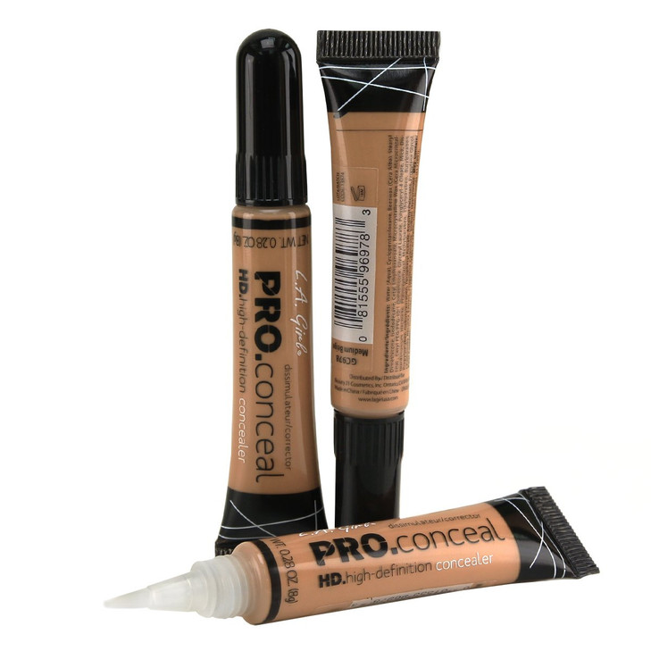 LA Girl HD Conceal High Definition Concealer Medium Beigepack of 3