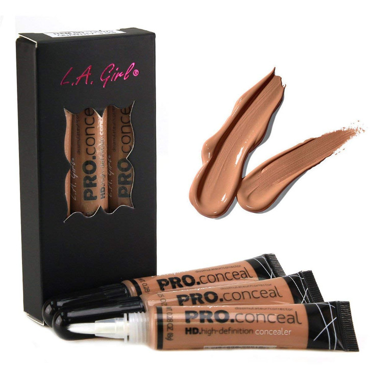 LA Girl HD Conceal High Definition Concealer Chestnutpack of 3