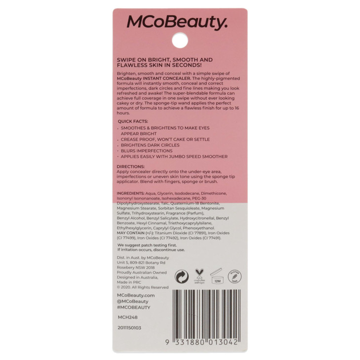 MCoBeauty Instant Camouflage And Contour Concealer Highly Pigmented Full Coverage Instantly Brightens And Smooths The Sk