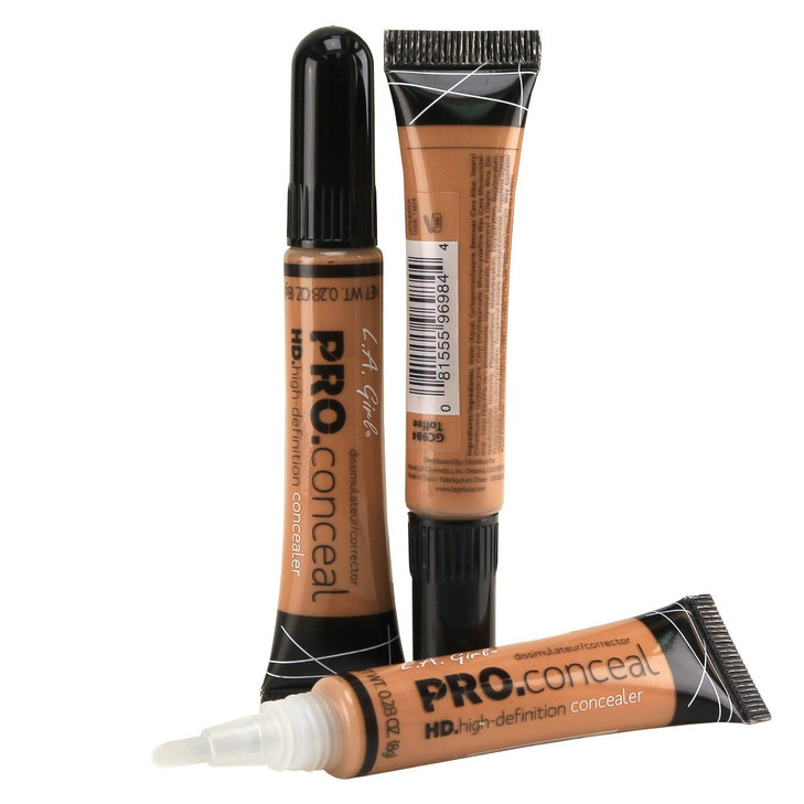 LA Girl HD Pro Conceal High Definition Concealer Toffee pack of 3