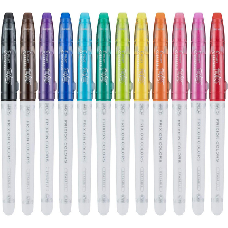 Pilot FriXion Colors Erasable Marker Pens Bold Point Pack of 12 Assorted Colors