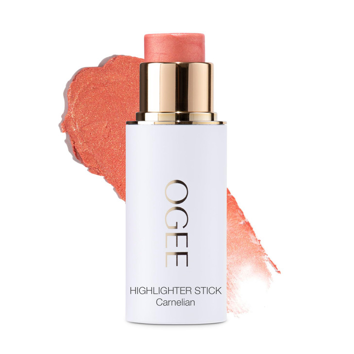 Ogee Sculpted Face Stick CARNELIAN SHEER LUMINOUS CORAL Certified Organic Blush Stick MultiUse Cream Blush Highlighter
