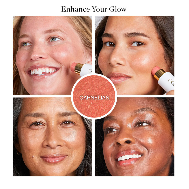 Ogee Sculpted Face Stick CARNELIAN SHEER LUMINOUS CORAL Certified Organic Blush Stick MultiUse Cream Blush Highlighter