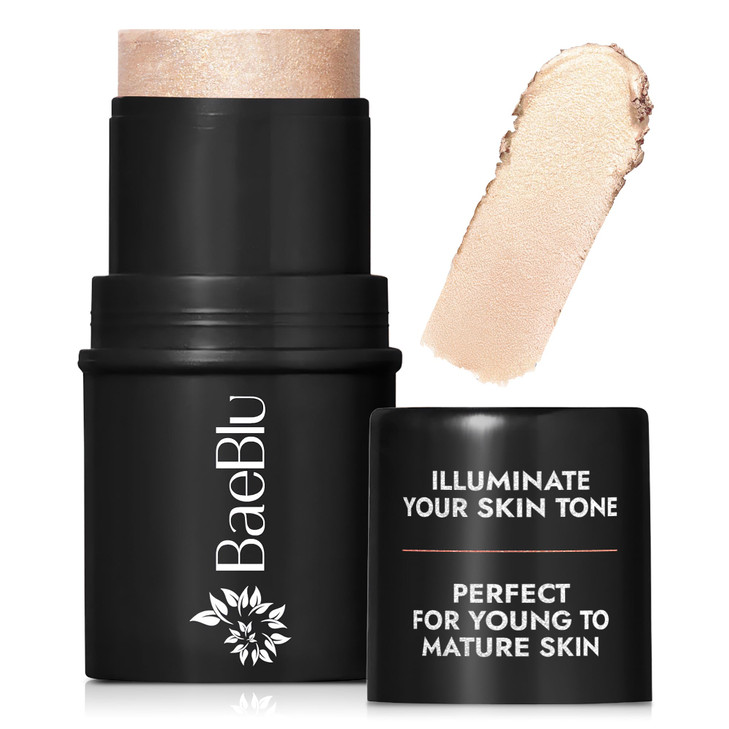 BaeBlu Organic Blush Tube Chardonnay 100 Natural Vegan Cream Blush Sticks MultiUse Bronzer Highlighter for Lips Cheeks E