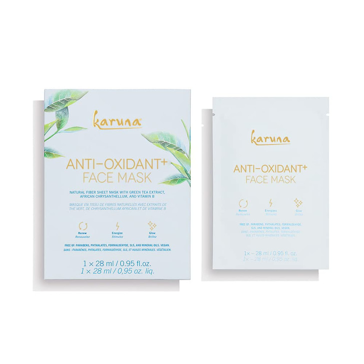 Karuna AntiOxidant Sheet Masks for Revitalized Skin Moisturizing Hydrating Face Masks Skincare Essential Sheet Mask with