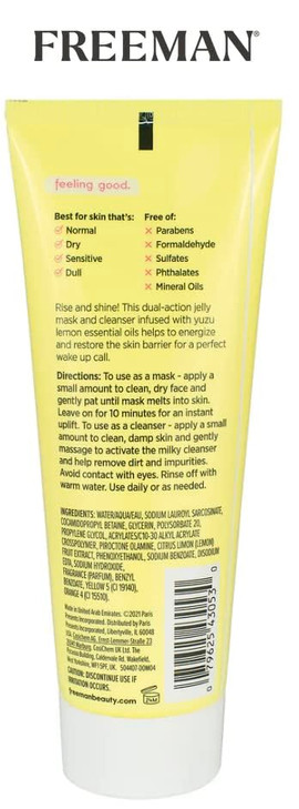 Yuzu Lemon Energize Jelly Mask by Freeman for Unisex 3 oz Mask