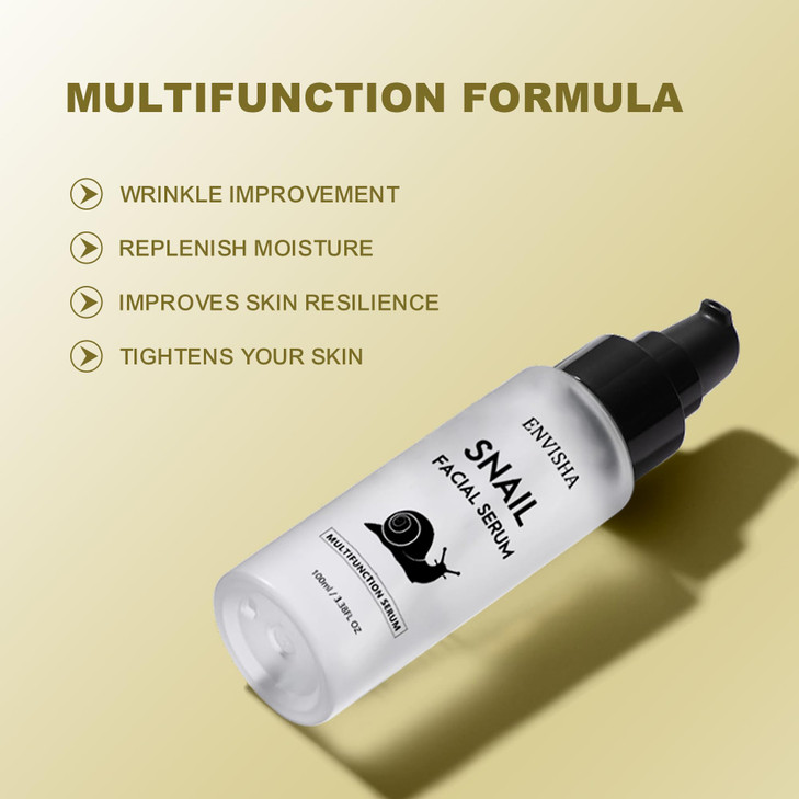 Snail Facial SerumsHydrating Serum for Face with Snail Secretion Filtrate for Dull Skin Fine Lines AntiAgingWrinkle Care