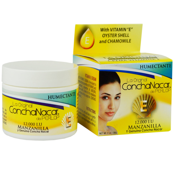 Concha Nacar Crema Hidratante Vitamina E Con Manzanilla Para La Cara Vitamin E Moisturizing Face Cream With Chamomile 2