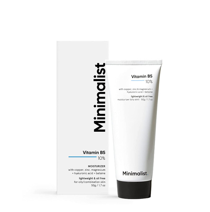 Minimalist Vitamin B5 10 Face Moisturizer for Oily Acne Prone Skin Oil Free Fast Absorbing Lightweight Gel For Women Men