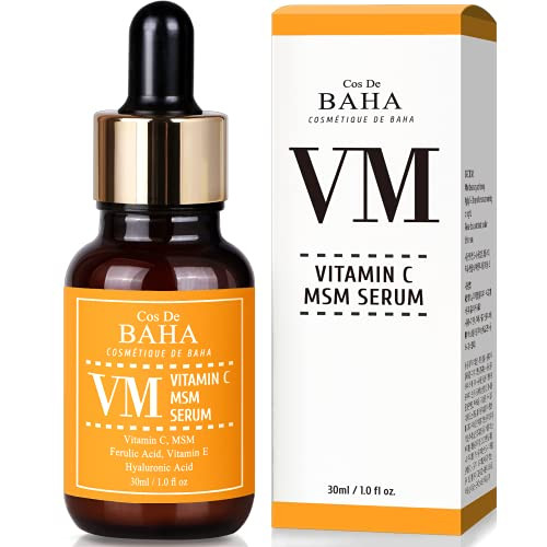 Vitamin C Serum with Ferulic Acid Hyaluronic Acid 5 SAP Formula Pure Brightening Face Serum for Uneven Skin Tone Gentle