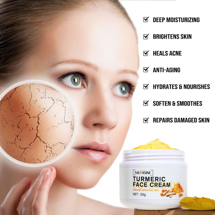 Lanthome Turmeric Face Cream for Face Care AntiAging Cream Brightening Face Moisturizer CreamSkin RepairTurmeric Moistur