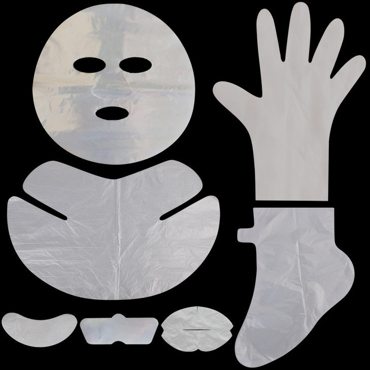 GELMAY 700PCS Face Neck Eye Nose Lip Foot Hand Disposable Plastic Mask Sheet UltraThin Transparent Facial Masks Skincare