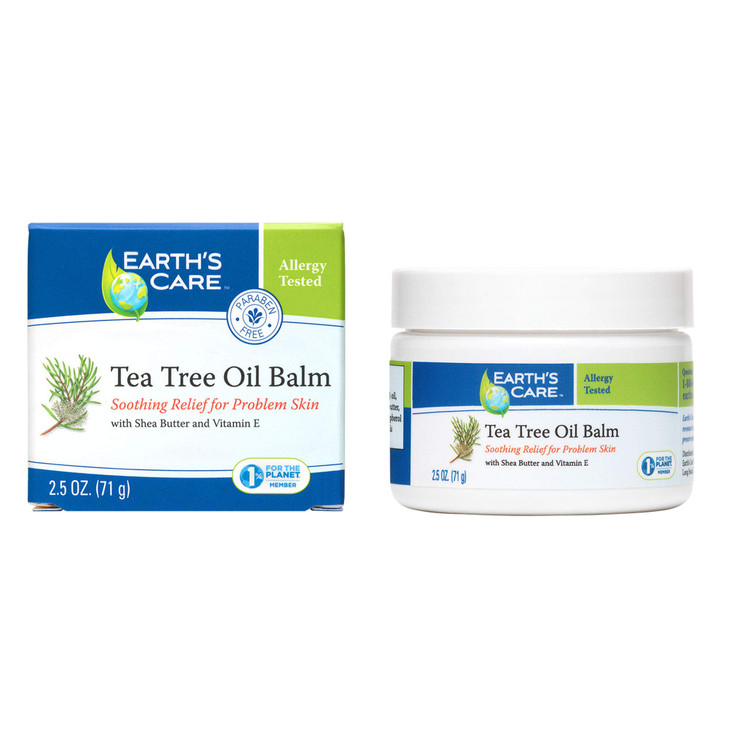 Earths Care Tea Tree Oil Balm Tea Tree Moisturizer for Problem Skin Repair Cream with Shea Butter and Vitamin E 25 oz 71
