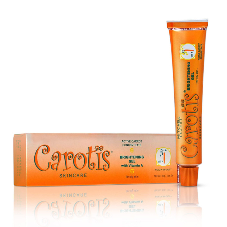 CAROTS Brightening Gel 30g 1 fl oz Fade Dark Spots on Face Armpit Body Knees Feet Hands Even Out Skin Tone with Carrot O