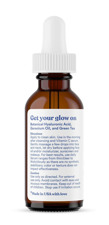 ASUTRA Hyaluronic Acid Serum for Face 1 fl oz Vitamin C E Aloe Green Tea Geranium Jojoba Oil Plumping Face Serum Hydrati