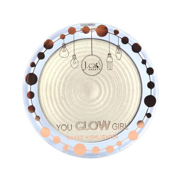 JCat Beauty You Glow Girl Compact MultiDimensional Highlighter Highly Pigmented Shimmery Baked Highlighter for Luminous