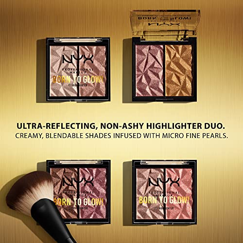 NYX PROFESSIONAL MAKEUP Born To Glow Icy Highlighter Duo Platinum Status
