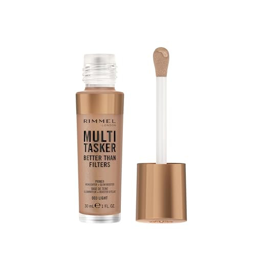 Rimmel MultiTasker Better Than Filters 003 Light Face Primer Glow Booster and Highlighter Vegan Formula AntiAgeing Benef