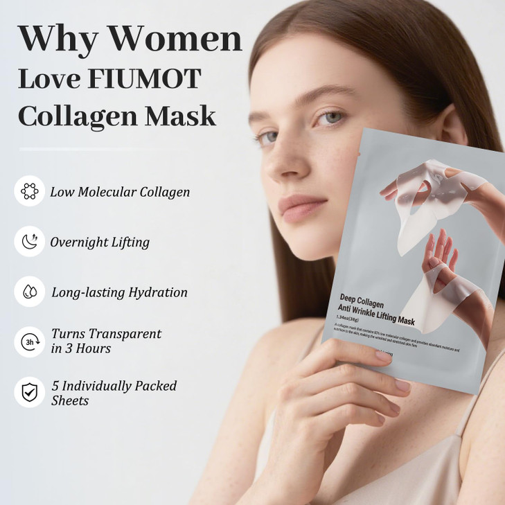 MUQIAN Rosemine Deep Collagen AntiWrinkle Lifting Overnight Mask Facial sheet masks with low molecular weight collagen f