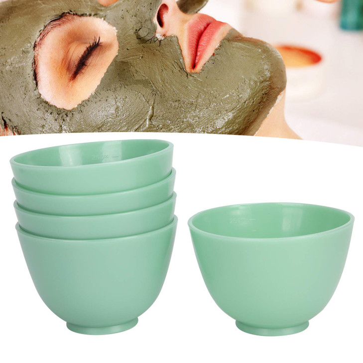 5 Pieces Silicone Bowl Mask Mixing Bowl DIY Face Mask Bowl for Home Use Mask Mud Mask and Other Skincare Products