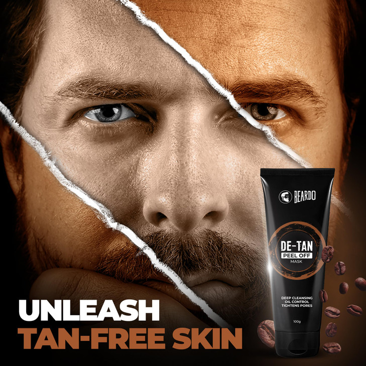 Beardo Detan Peel off Face mask for Men 100gm Facial Mask Purifying and Deep Cleansing for All Skin Types l Removes Dead