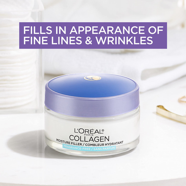 LOreal Paris Collagen Daily Face Moisturizer Reduce Wrinkles Face Cream Fragrance Free 17 oz
