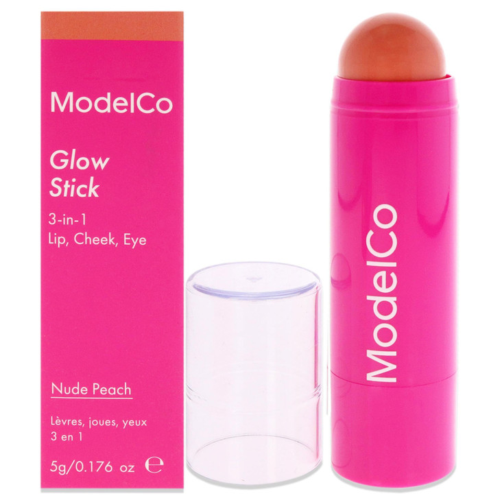 MODELCO Glow Stick Natural Rose Luminous Radiant Cream Highlighting Crayon LongWearing Formula for the Face Lips Eyes 01