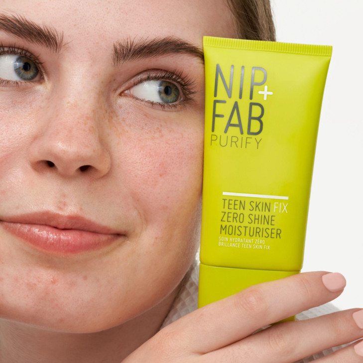 NipFab Teen Skin Fix Zero Shine Face Moisturizer with Niacinamide and Antioxidant Wasabi Extract Shine Free Mattifying F