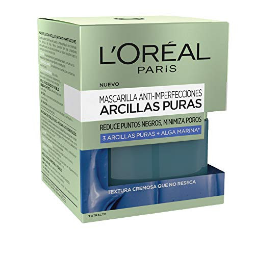 LOral Paris PureClay Mask Skincare PureClay Face Mask with Seaweed for Redness and Imperfections to Clear Comfort 17 oz