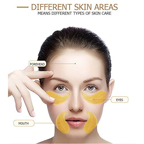 VENZEN 30 Pairs Gold Eye Mask Power Crystal Gel Collagen Masks Great For Anti Aging Dark Circles Puffiness Gold