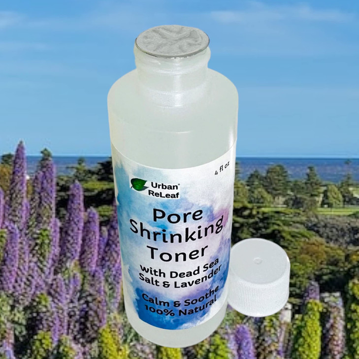 Urban ReLeaf Pore Shrinking Toner with Lavender Dead Sea Salt Smooth Tight Skin 100 Natural Calm Soothe Irritation