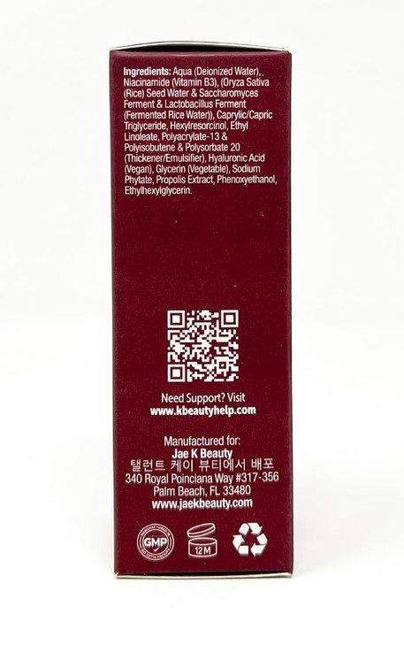 Jae K Beauty Skincare Korean Niacinamide Serum Dark Spot Corrector Serum for Face Brightening Serum for Hyperpigmentatio