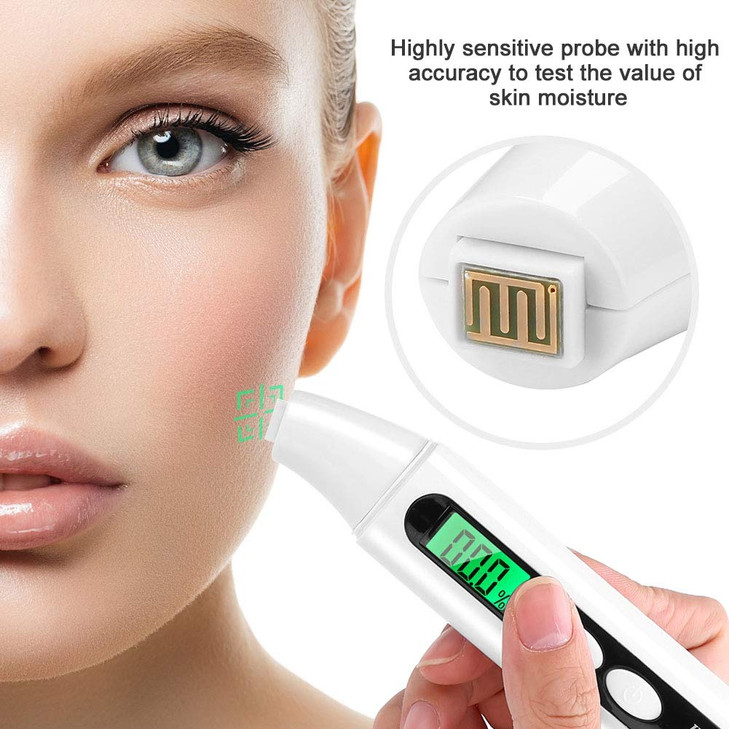 Skin Analyzer Digital Face Tester Detector Oil Analyzer Monitor with LCD Display for Travelling Home Beauty Salon