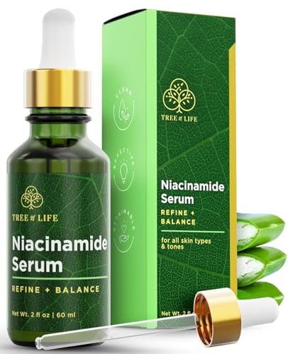 Tree of Life Beauty Niacinamide Vitamin B3 Serum Hydrating Face Oil for Dark and Age Spots Tightens Pores Facial Serums
