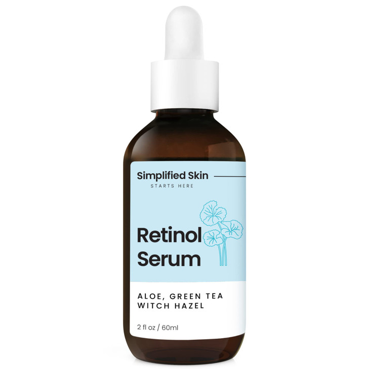 Simplified Skin Retinol Serum for Face 25 Retinol with Hyaluronic Acid for Acne Marks Smoothing Fine Lines Wrinkles Day
