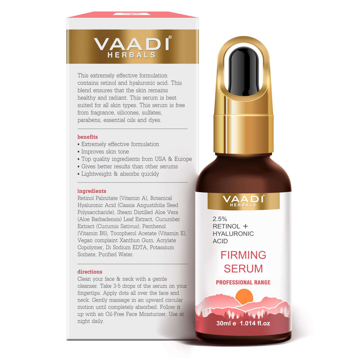 Skin Firming Serum for Face With 25 Retinol Hyaluronic Acid 30ml