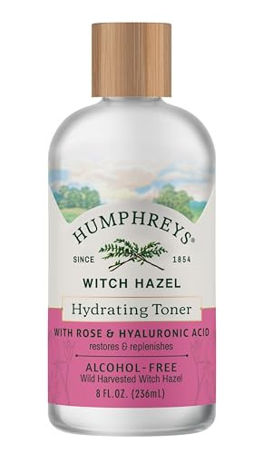 Humphreys Witch Hazel Hydrating Toner Wild Harvested Witch Hazel Rose Natural AlcoholFree Formula Balancing Hydrating Cl