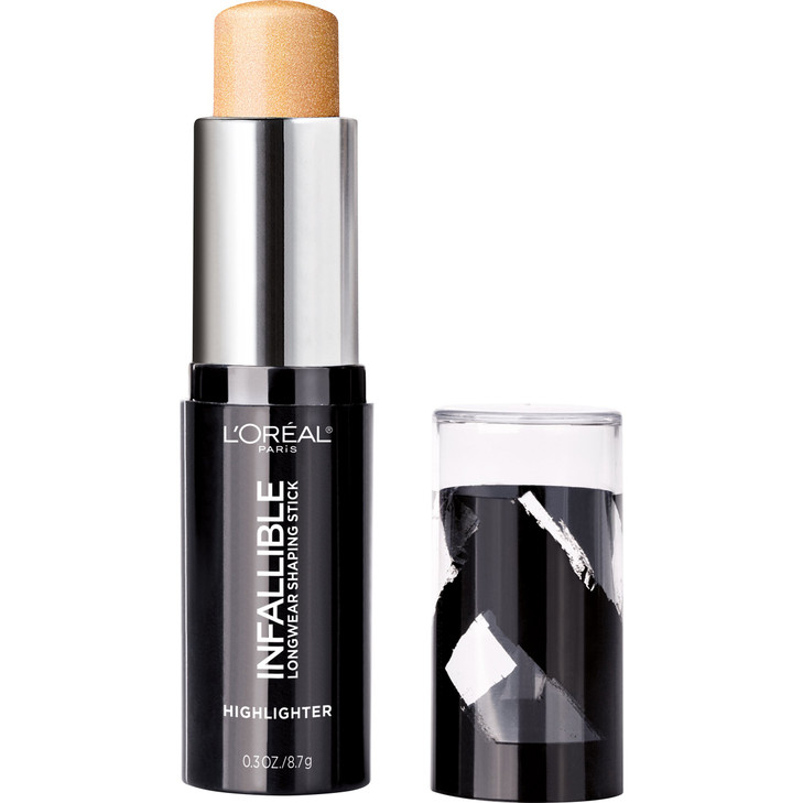 LOral Paris Makeup Infallible Longwear Highlighter Shaping Stick Up to 24hr Wear Buildable Cream Highlighter Stick 41 Go