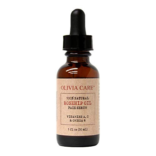 Rosehip Seed Oil Serum By Olivia Care Natural Moisturizer for Face Body Skin with Vitamins E C A Omega 6 Perfect for Tre