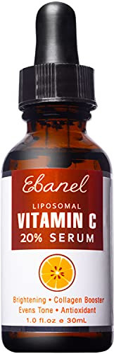 Ebanel Vitamin C Serum for Face with Ferulic Acid Retinol Vitamin B5 E Antioxidant Brightening Serum for Radiant Skin Ag
