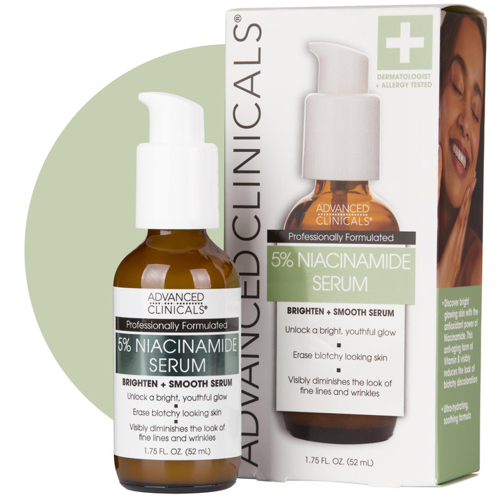 Advanced Clinicals Niacinamide Serum 5 Niacinamide Serum For Face With Hyaluronic Acid Ferulic Acid Aloe Vera Fruit Extr