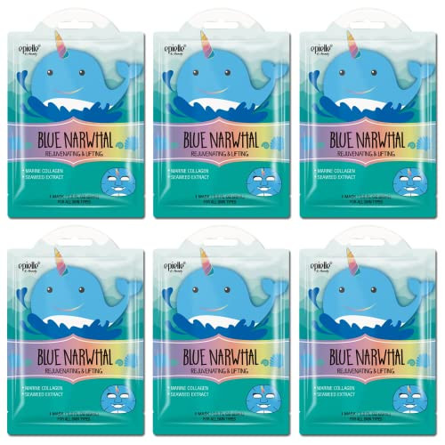 Epielle Character Face Mask Cat 6 Pack Fun Effective Korean Skin Care Spa Party Favors Stocking Stuffers Birthday Gifts