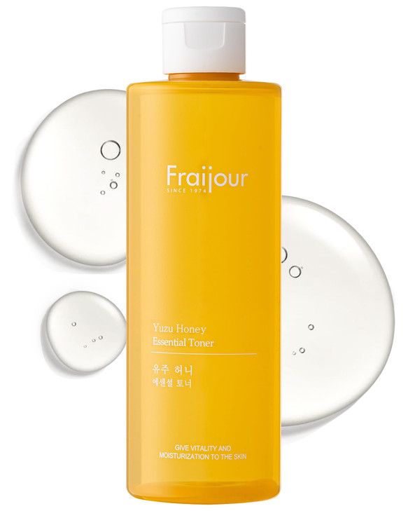 Fraijour Yuzu Honey Essential Toner Korean Hydrating Facial Toner with Honey Propolis Hyaluronic Acid Boosts Radiance Sm