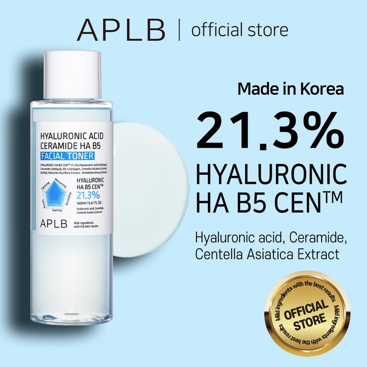APLB Hyaluronic Acid Ceramide HA B5 Facial Toner HYALURONIC HA B5 CEN 213 541 FLOZKorean Skincare Replenishing Moisture
