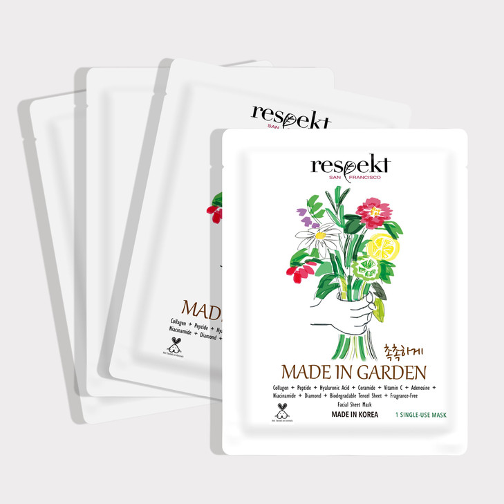 RESPEKT Facial Sheet Mask for Pore Tightening Collagen Boost Dark Spots Moisturizing Wrinkles Collagen Peptide Hyaluroni