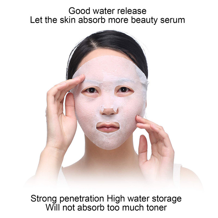 ZJchao 100 Pcs DIY Mask Paper Cotton Face Mask Sheets Moisturizing Tightening Lifting