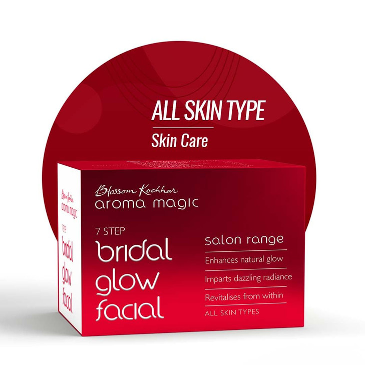 Aroma Magic Bridal Glow Facial Kit 7Step Facial for Radiance Glowing Skin Revitalizes Dull Skin Deeply Nourishes SalonQu